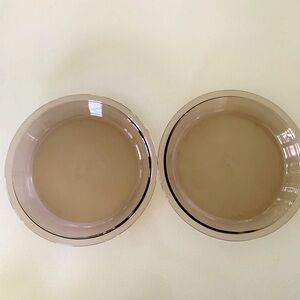 PYREX (2) vintage amber 9 inch pie pans